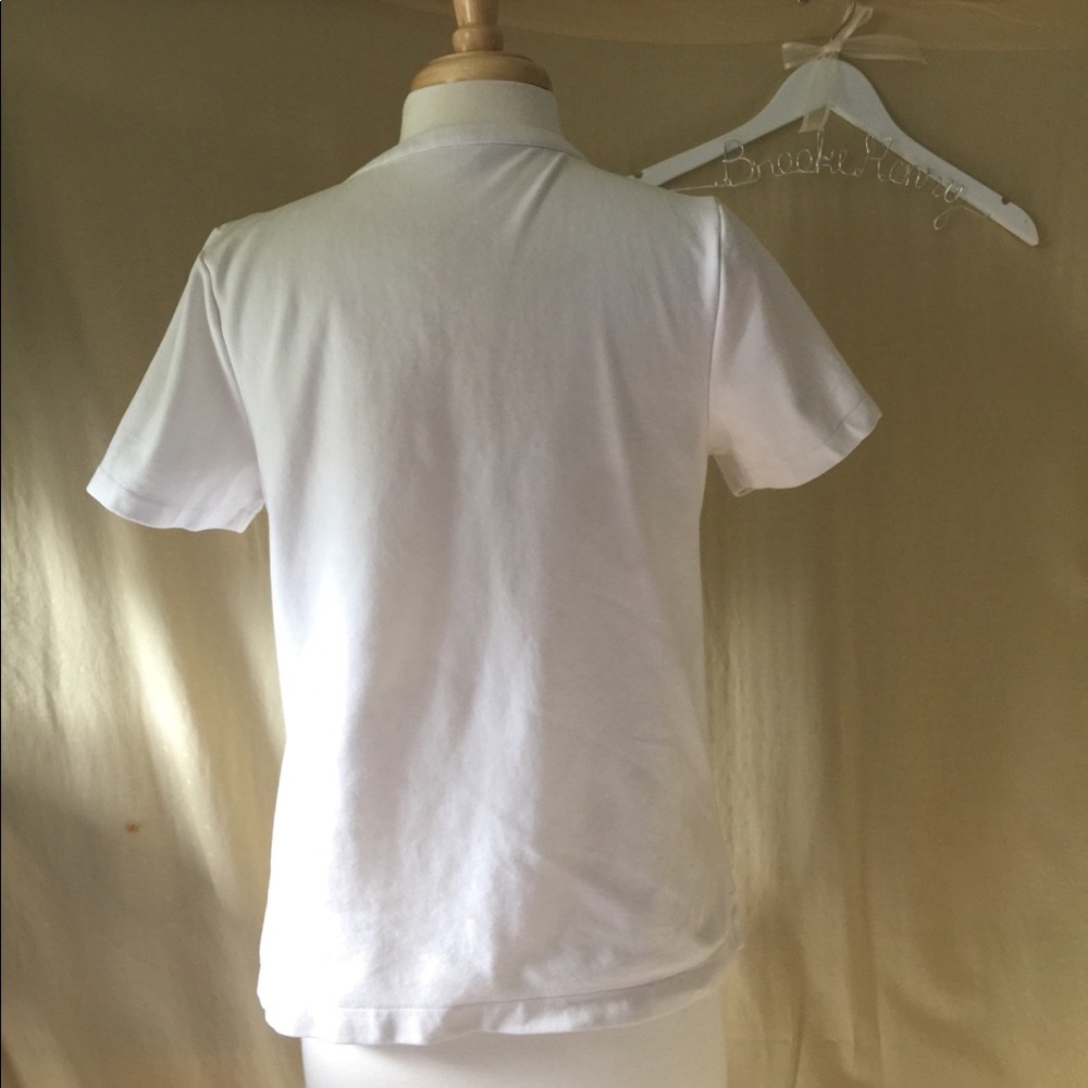 AUTH J.CREW SZ SM CREAM DRAW STRING SHORT SLEEVES - Picture 2 of 5